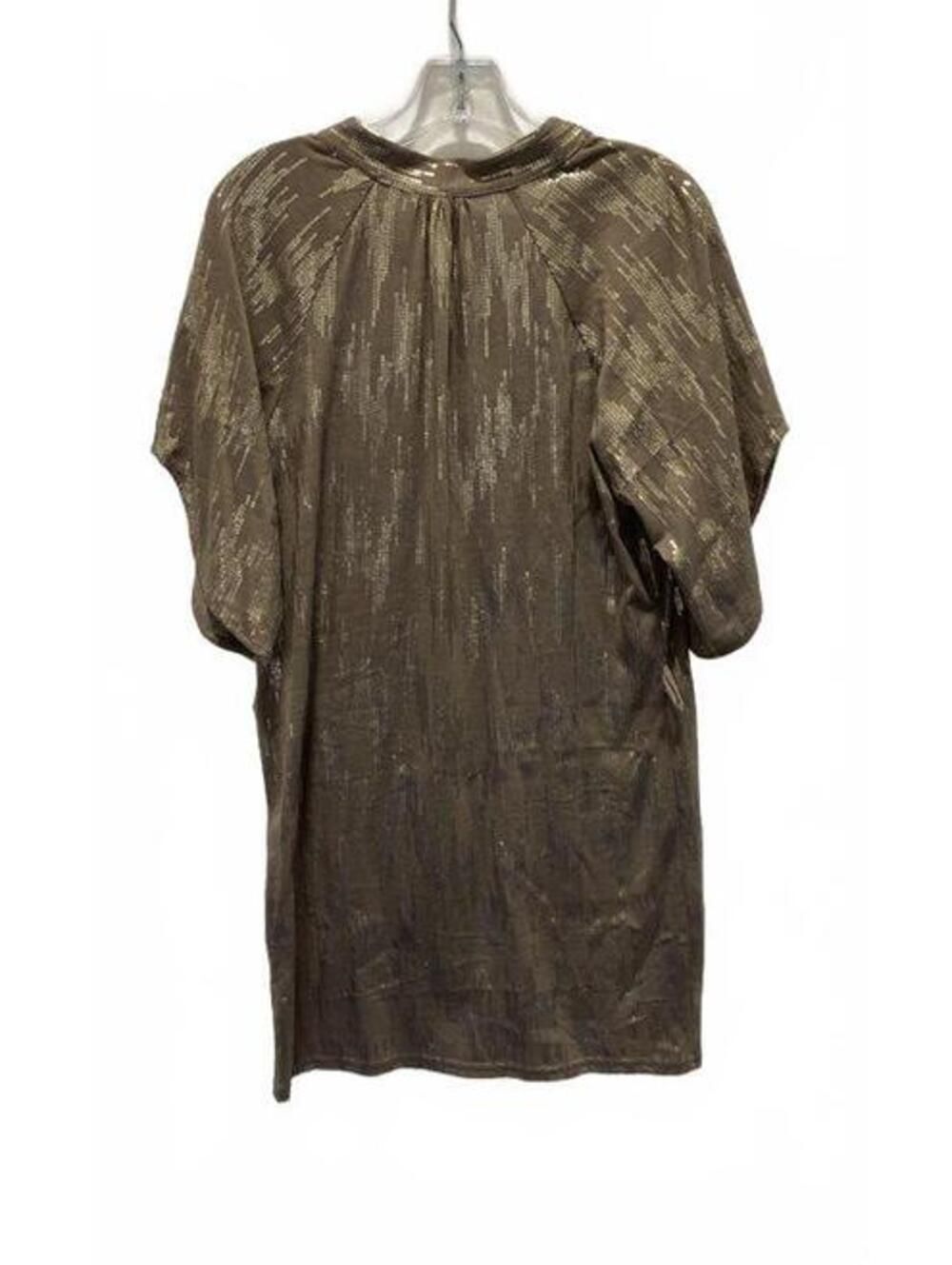 Varecia Bronze Sequin Short Sleeve Dress Size S - Picture 2 of 5
